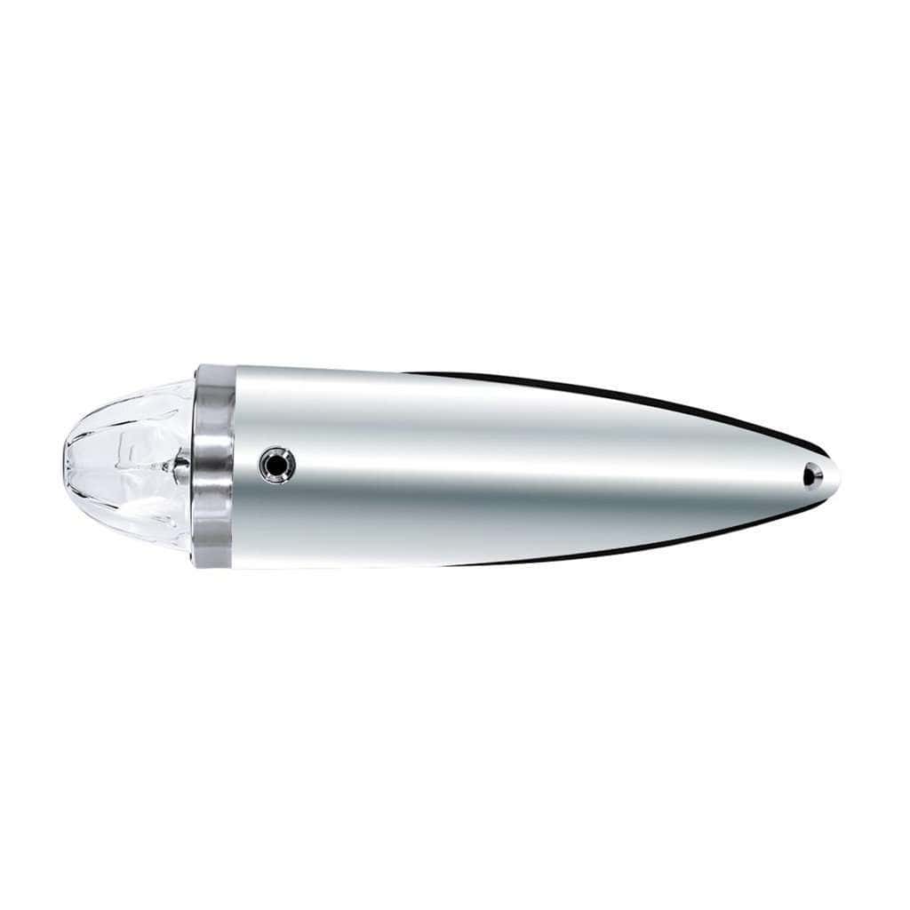 Chrome Die Cast Torpedo Cab Light With Watermelon Glass Lens &Amp; 1156 Bulb – Clear 6 Chrome Die Cast Torpedo Cab Light with Watermelon Glass Lens & 1156 Bulb – Clear