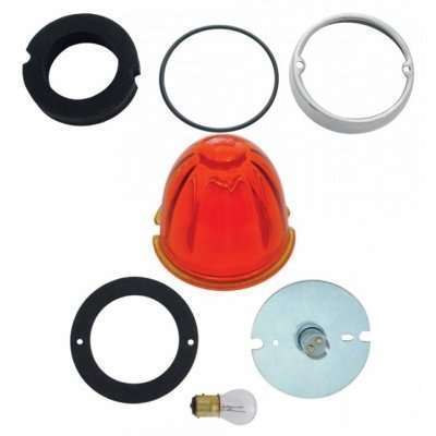 Grakon 1000 Style Cab Light Conversion Kit with Watermelon Glass Lens & 1157 Base – Dark Amber