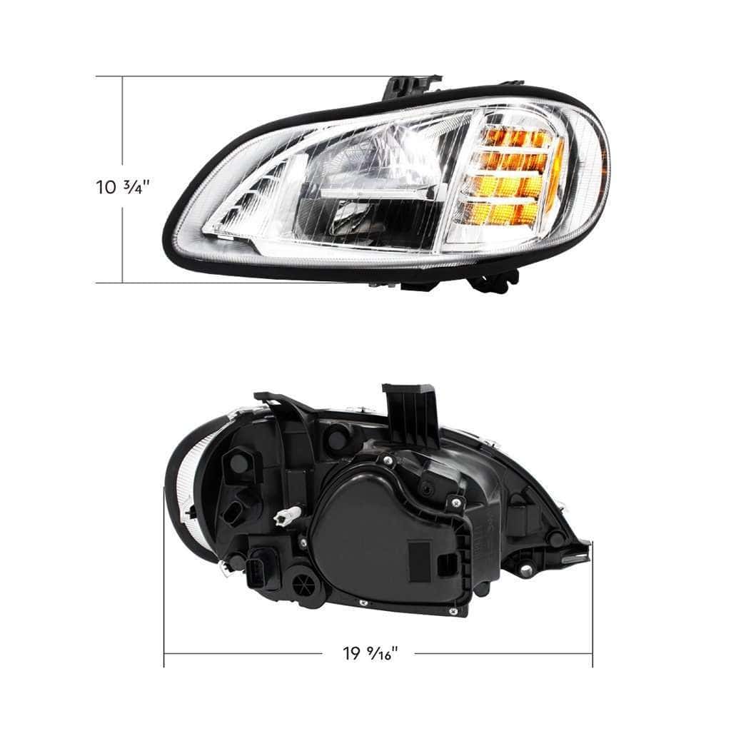High Power Full Led Headlight For 2003-2024 Freightliner M2-Chrome 8 High Power Full LED Headlight for 2003-2024 Freightliner M2