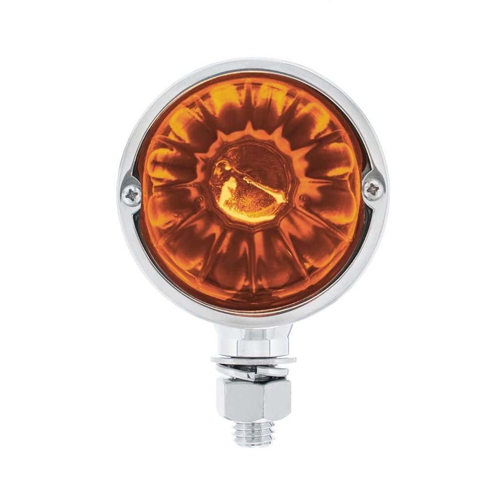 Chrome Double Face Housing With 2 Watermelon Glass Lenses–Dark Amber 3 Chrome Double Face Housing with 2 Watermelon Glass Lenses–Dark Amber
