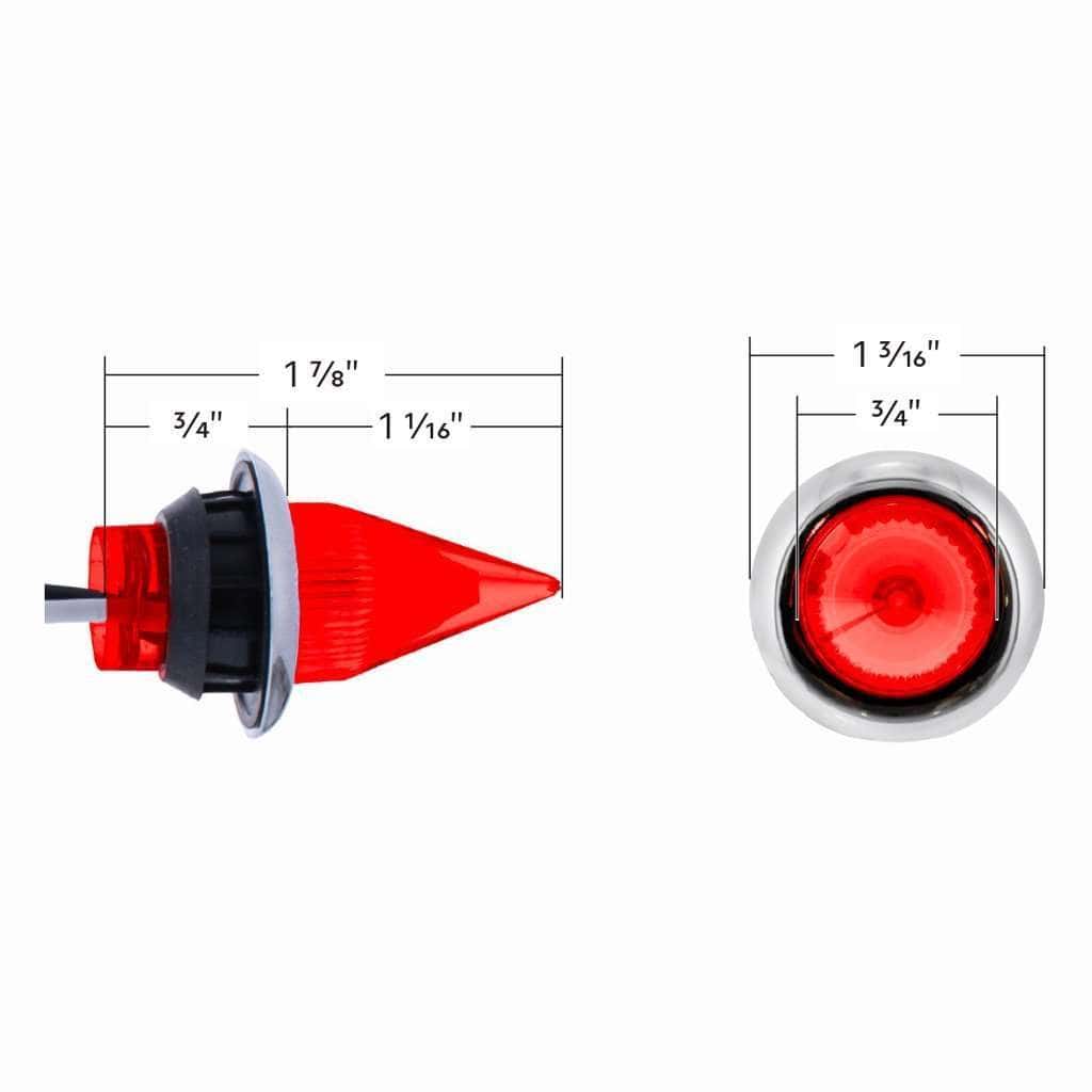 4 Led Dual Function Spike Light W/Ss Bezel – Red 7 4 LED Dual Function Spike Light w/SS Bezel – Red