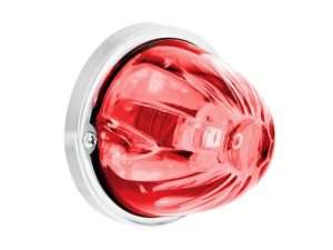 thumbnail image 2 of Dark Amber Watermelon Glass Marker Light Lens – DOT Certified, Chrome Housing, 12V, 1000 Lumens 2 of 11