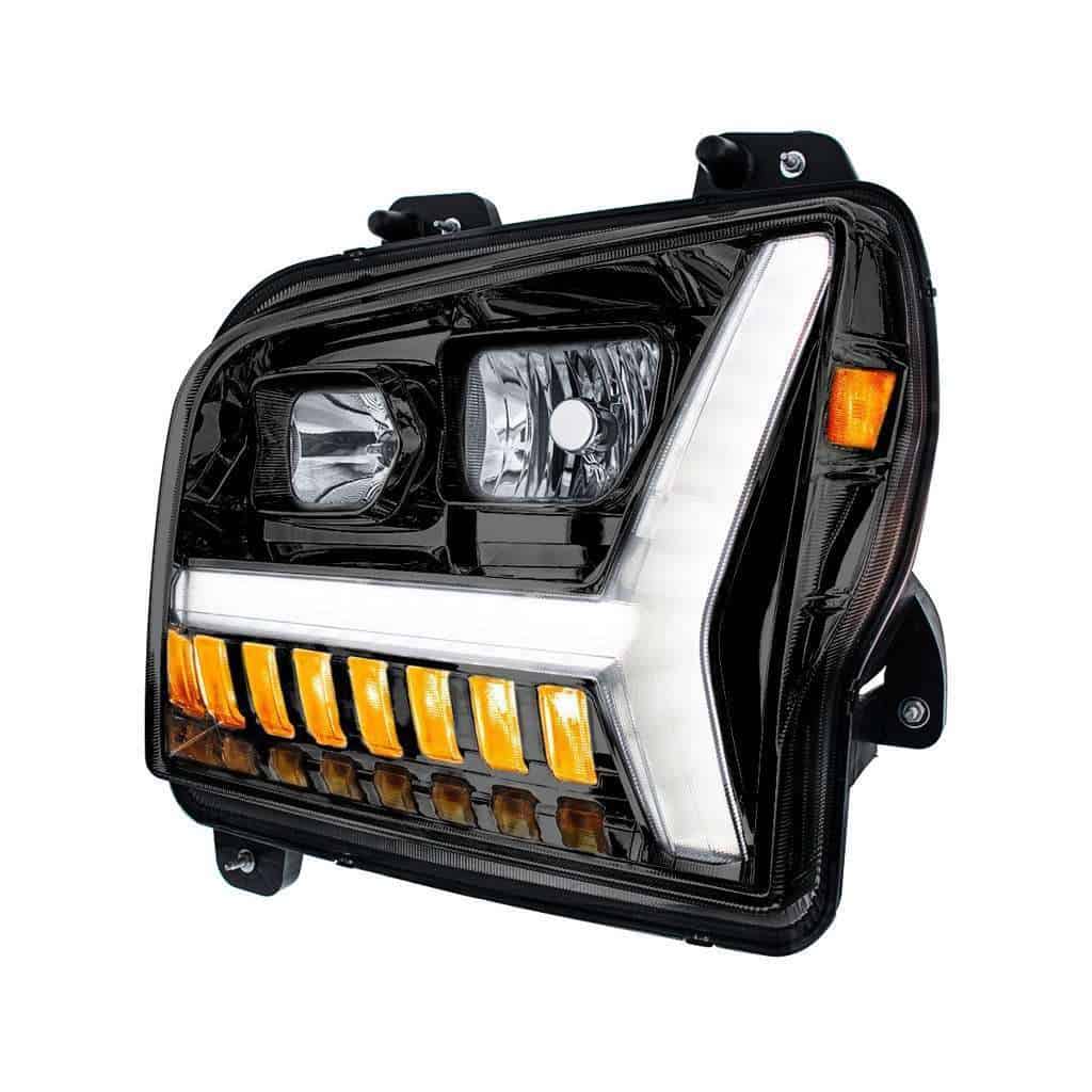 Kenworth W990 Halogen Headlights - Black 3 Kenworth W990 Halogen Headlights - Black