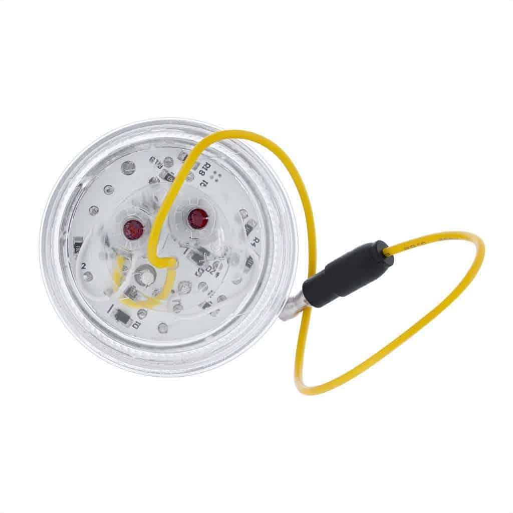 7 Led 2&Quot; Round Double Fury Light (Clearance/Marker) Amber &Amp; Blue Led/Clear Lens 10 7 LED 2" Round Double Fury Light (Clearance/Marker) - Amber & Blue LED/Clear Lens