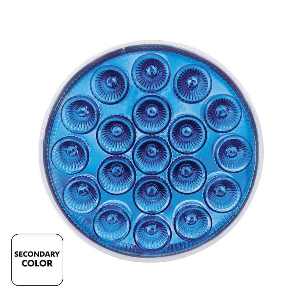 19 Led 4&Quot; Round Double Fury Light (Stop &Amp; Turn) Red &Amp; Blue Led/Clear Lens 3 19 LED 4" Round Double Fury Light (Stop & Turn) - Red & Blue LED/Clear Lens