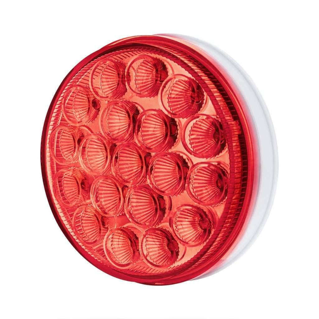19 Led 4&Quot; Round Double Fury Light (Stop &Amp; Turn) Red &Amp; Blue Led/Clear Lens 6 19 LED 4" Round Double Fury Light (Stop & Turn) - Red & Blue LED/Clear Lens