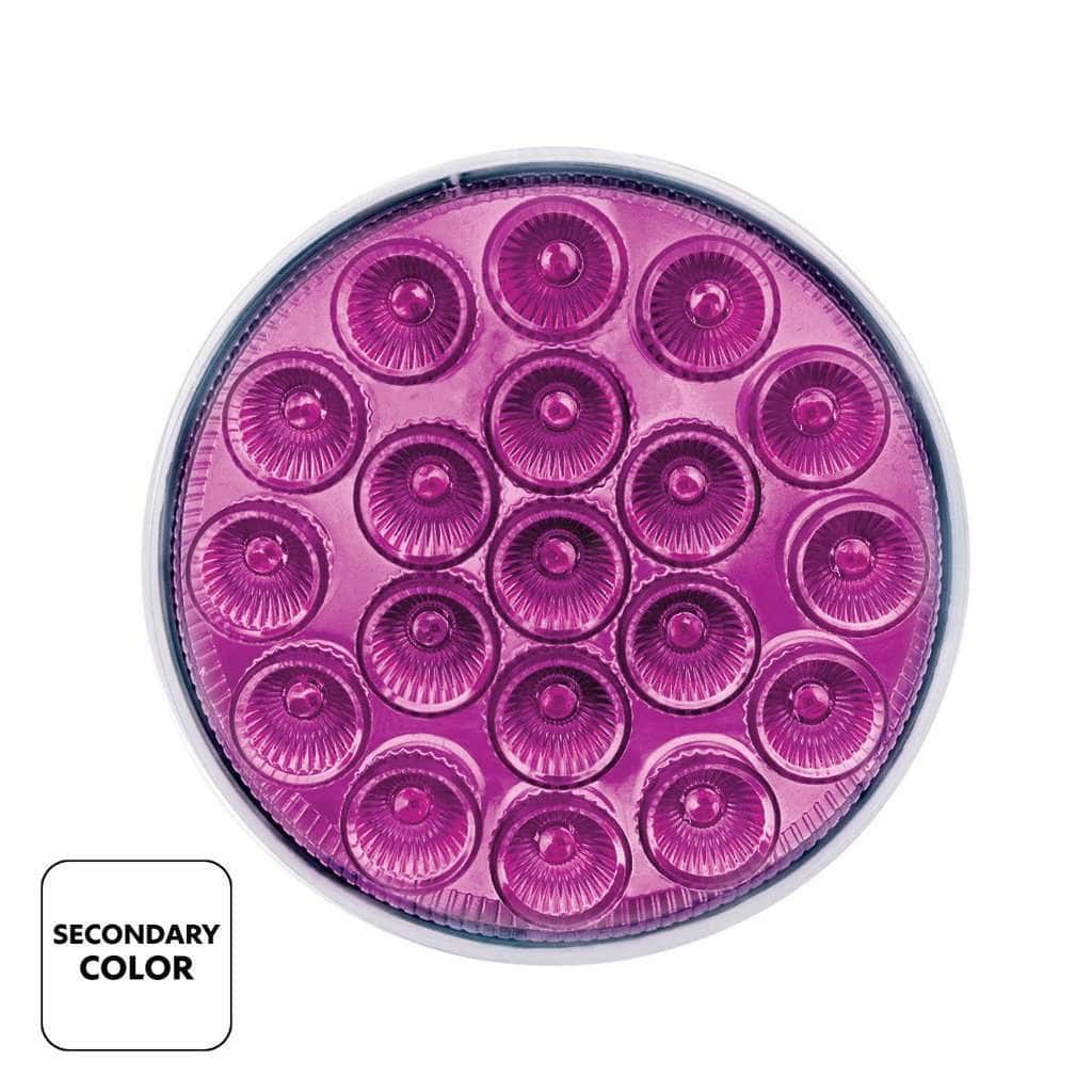 19 Led 4&Quot; Round Double Fury Light (Stop &Amp; Turn) Red &Amp; Purple Led/Clear Lens 3 19 LED 4" Round Double Fury Light (Stop & Turn) - Red & Purple LED/Clear Lens