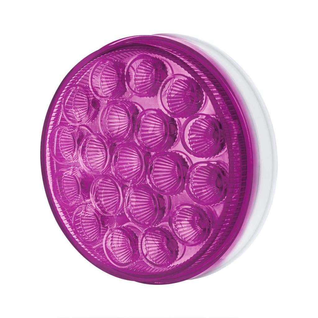 19 Led 4&Quot; Round Double Fury Light (Stop &Amp; Turn) Red &Amp; Purple Led/Clear Lens 7 19 LED 4" Round Double Fury Light (Stop & Turn) - Red & Purple LED/Clear Lens