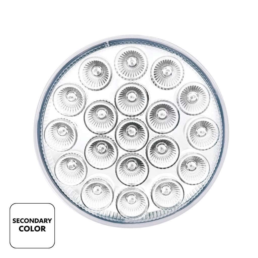19 Led 4&Quot; Round Double Fury Light (Stop &Amp; Turn) Red &Amp; White Led/Clear Lens 3 19 LED 4" Round Double Fury Light (Stop & Turn) - Red & White LED/Clear Lens
