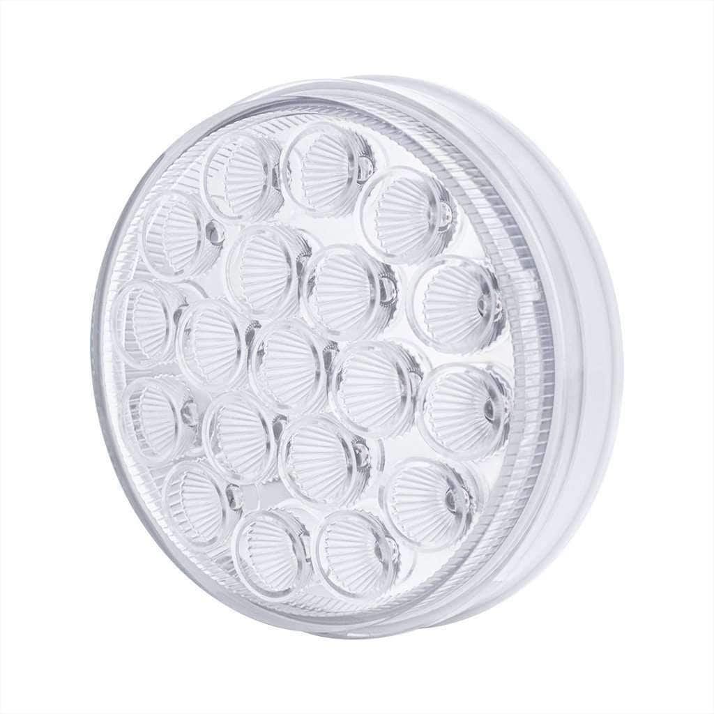 19 Led 4&Quot; Round Double Fury Light (Stop &Amp; Turn) Red &Amp; White Led/Clear Lens 8 19 LED 4" Round Double Fury Light (Stop & Turn) - Red & White LED/Clear Lens