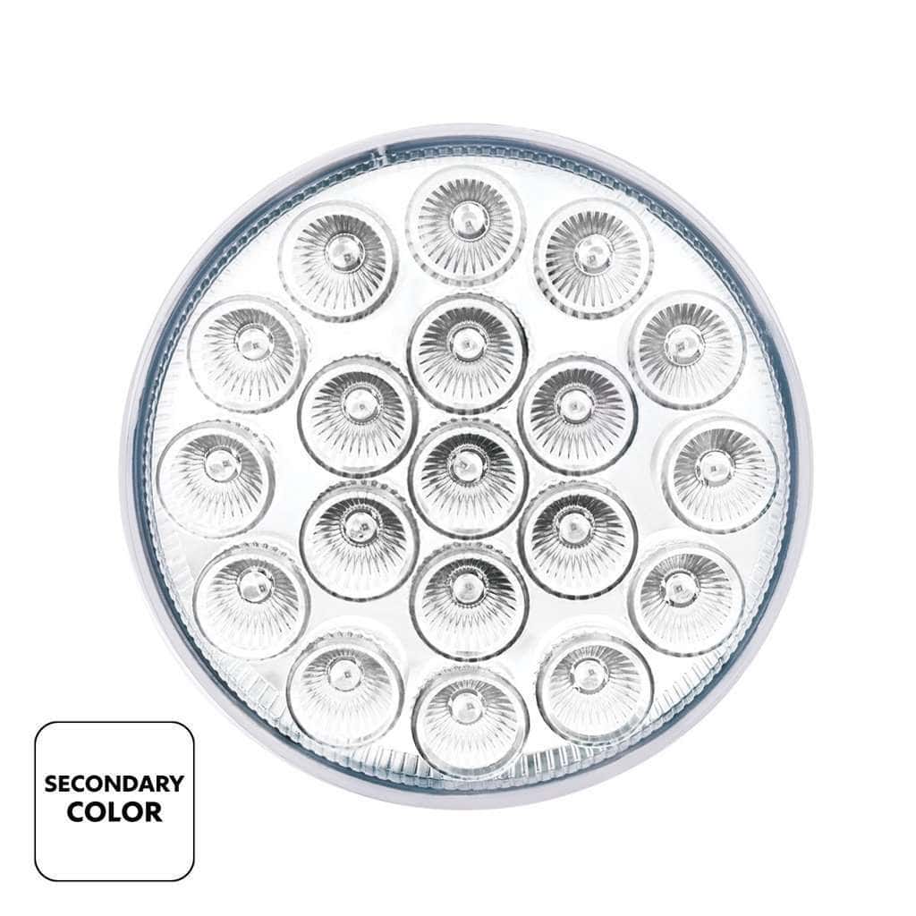 19 Led 4&Quot; Round Double Fury Light (Turn Signal) Amber &Amp; White Led/Clear Lens 3 19 LED 4" Round Double Fury Light (Turn Signal) - Amber & White LED/Clear Lens