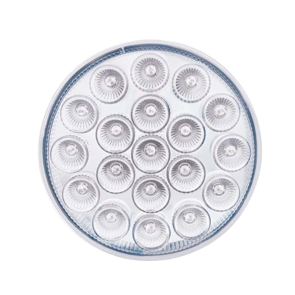 19 Led 4&Quot; Round Double Fury Light (Turn Signal) Amber &Amp; White Led/Clear Lens 5 19 LED 4" Round Double Fury Light (Turn Signal) - Amber & White LED/Clear Lens