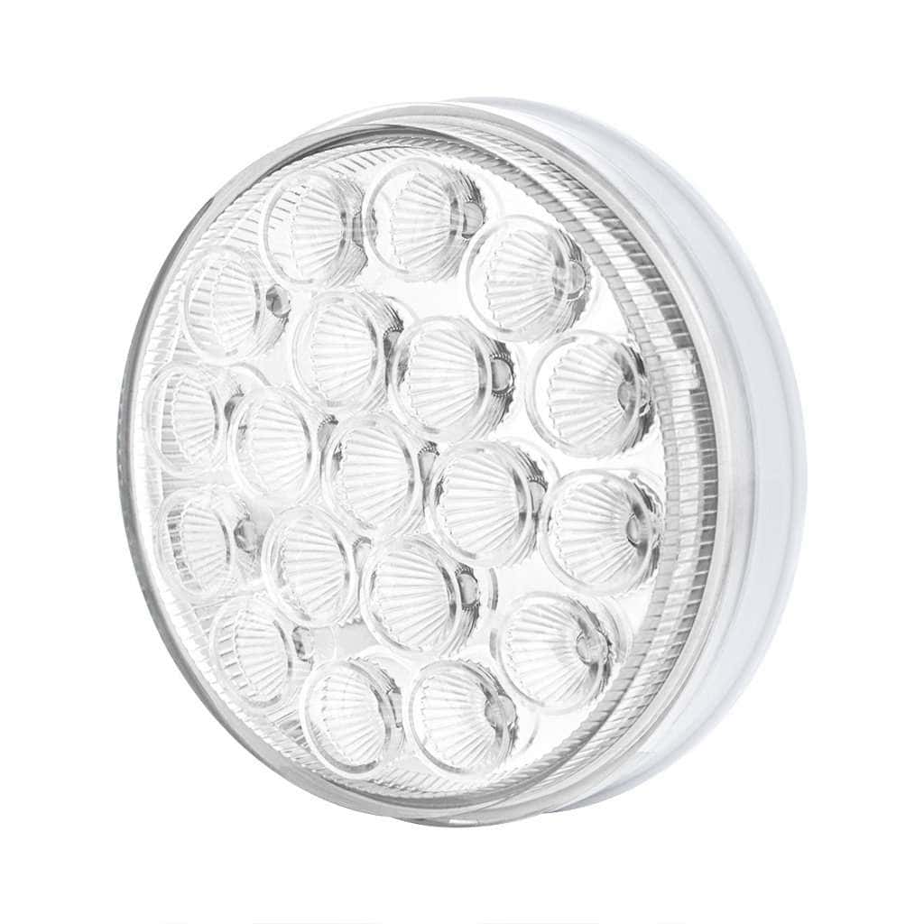 19 Led 4&Quot; Round Double Fury Light (Turn Signal) Amber &Amp; White Led/Clear Lens 8 19 LED 4" Round Double Fury Light (Turn Signal) - Amber & White LED/Clear Lens