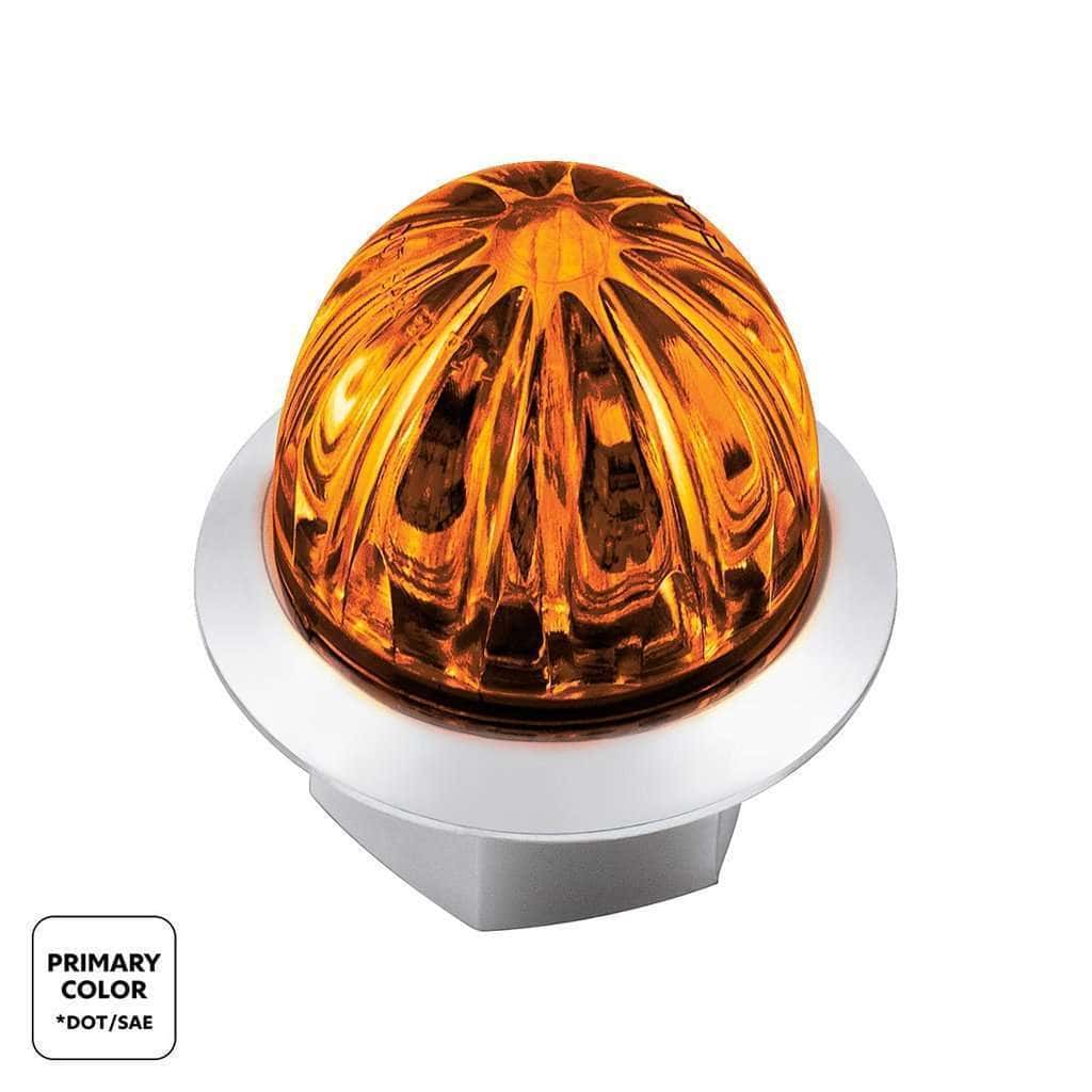 4 LED Watermelon Double Fury Light – Amber & Red w/Clear Lens