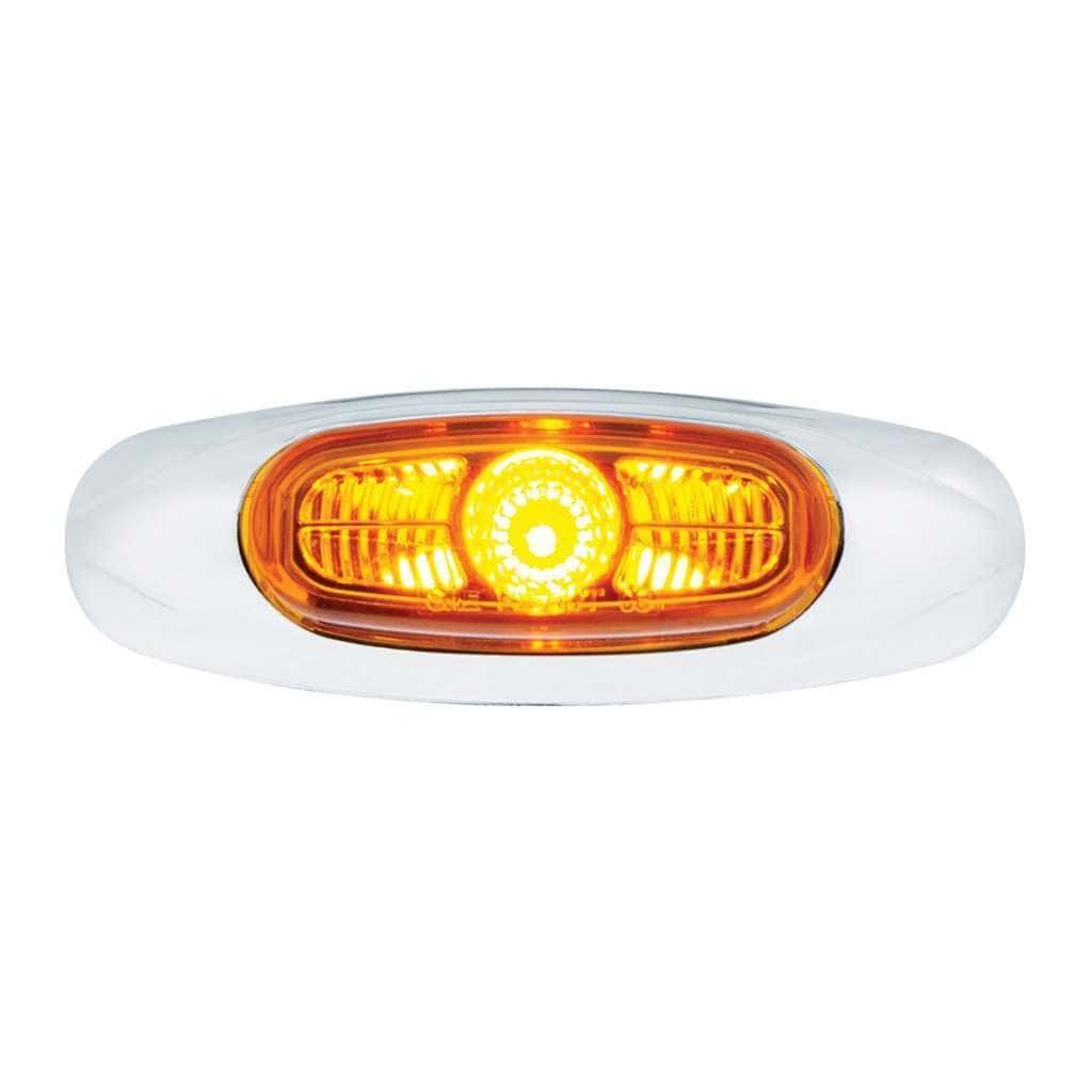 4-3/16" Wide 3 LED ViperEye Light (Clearance/Marker) – Amber LED/Amber Lens