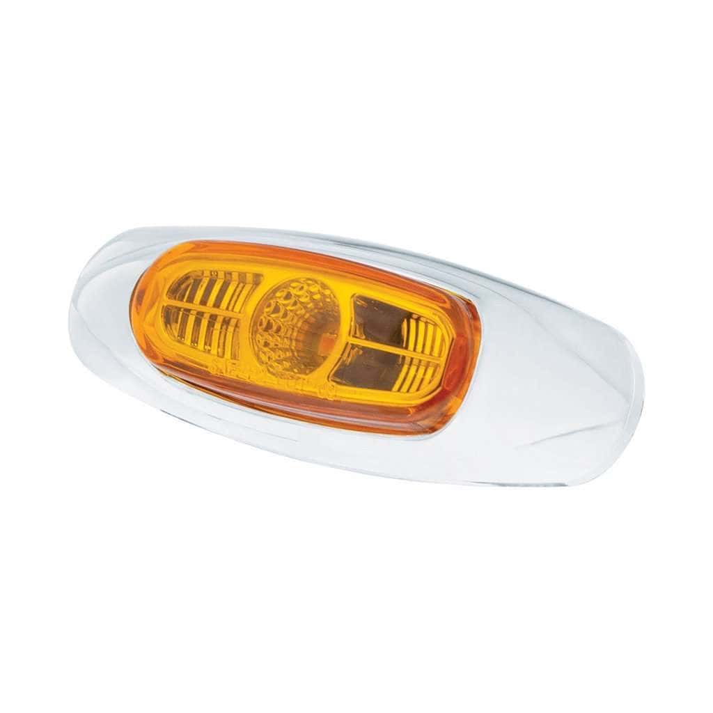 4-3/16&Quot; Wide 3 Led Vipereye Light (Clearance/Marker) – Amber Led/Amber Lens 4 4-3/16" Wide 3 LED ViperEye Light (Clearance/Marker) – Amber LED/Amber Lens