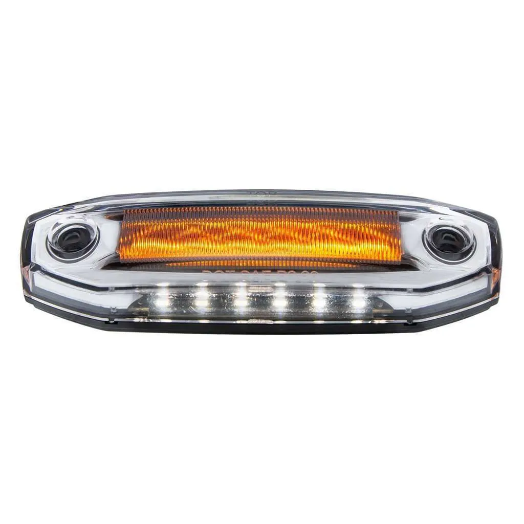 Home 134 6 Amber LED Light (Clearance/Marker) with 6 White LED Side Ditch Light