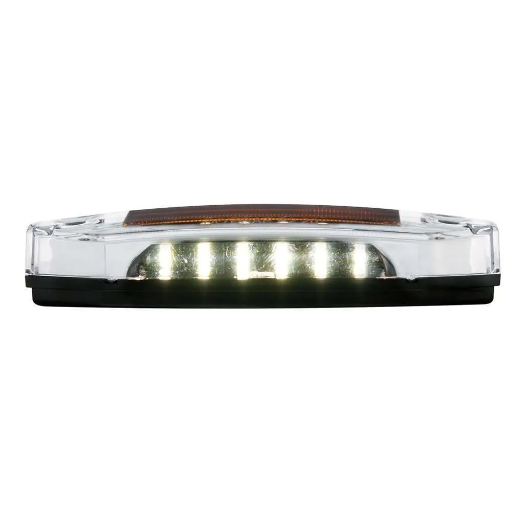 6 Amber Led Light (Clearance/Marker) With 6 White Led Side Ditch Light 5 6 Amber LED Light (Clearance/Marker) with 6 White LED Side Ditch Light