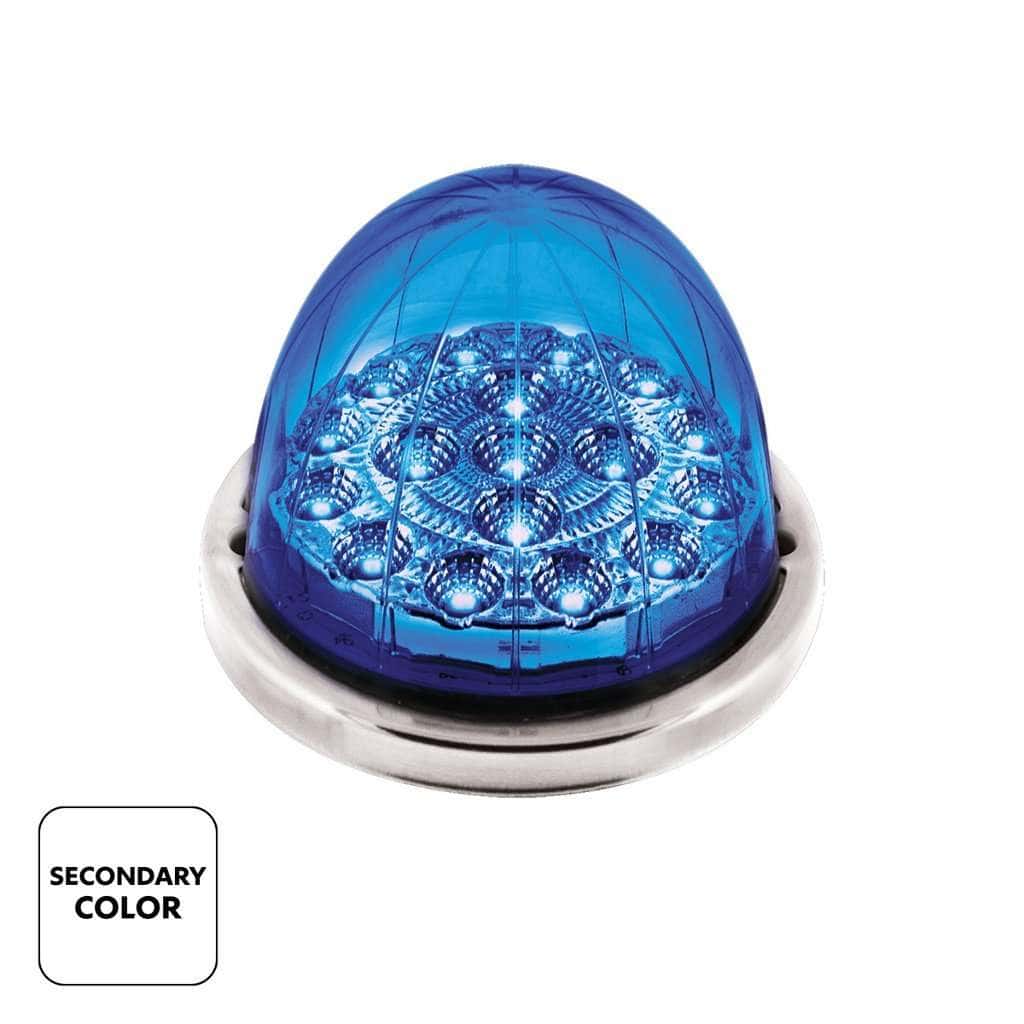 17 Led Watermelon Double Fury Flush Mount Kit – Amber &Amp; Blue W/Clear Lens 3 17 LED Watermelon Double Fury Flush Mount Kit – Amber & Blue w/Clear Lens