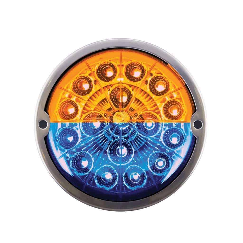 17 Led Watermelon Double Fury Flush Mount Kit – Amber &Amp; Blue W/Clear Lens 5 17 LED Watermelon Double Fury Flush Mount Kit – Amber & Blue w/Clear Lens