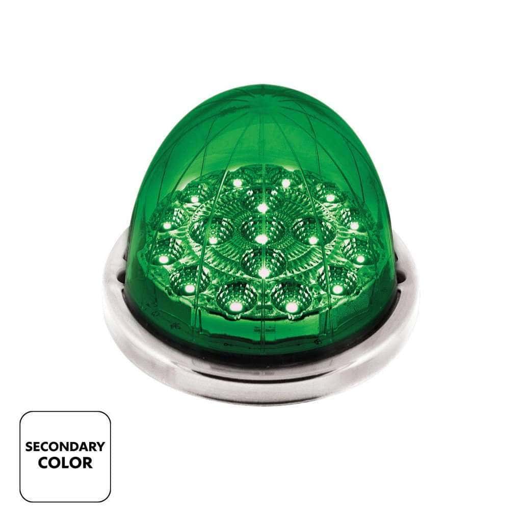 17 Led Watermelon Double Fury Flush Mount Kit – Amber &Amp; Green W/Clear Lens 3 17 LED Watermelon Double Fury Flush Mount Kit – Amber & Green w/Clear Lens