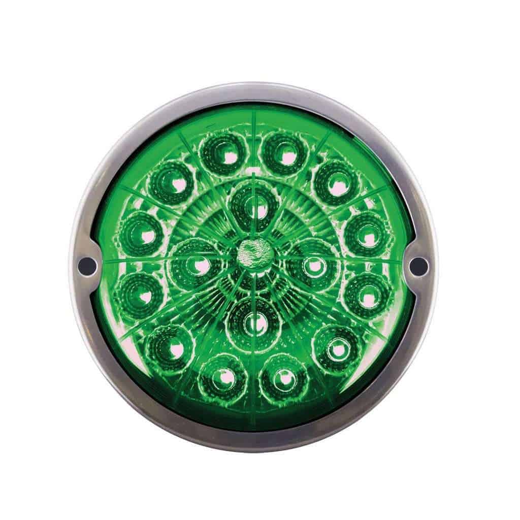 17 Led Watermelon Double Fury Flush Mount Kit – Amber &Amp; Green W/Clear Lens 7 17 LED Watermelon Double Fury Flush Mount Kit – Amber & Green w/Clear Lens