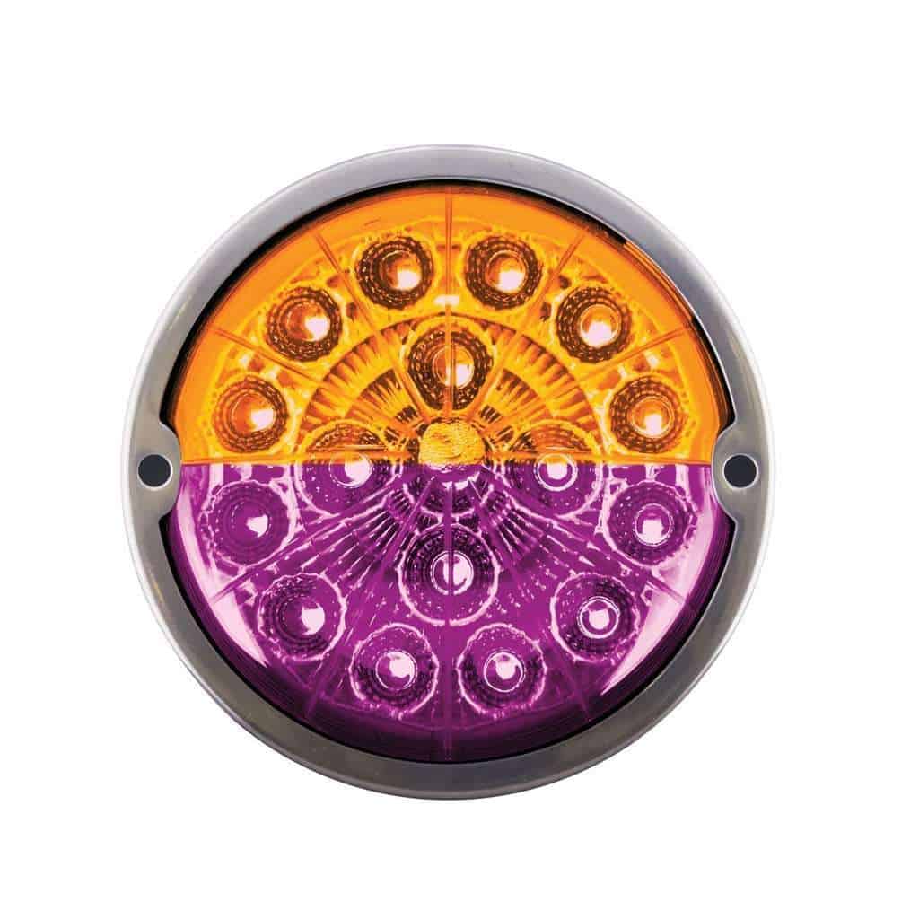 17 Led Watermelon Double Fury Flush Mount Kit – Amber &Amp; Purple W/Clear Lens 5 17 LED Watermelon Double Fury Flush Mount Kit – Amber & Purple w/Clear Lens