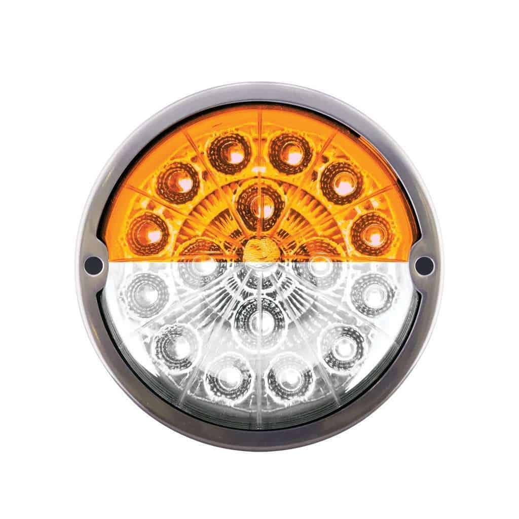 17 Led Watermelon Double Fury Flush Mount Kit – Amber &Amp; White W/Clear Lens 5 17 LED Watermelon Double Fury Flush Mount Kit – Amber & White w/Clear Lens