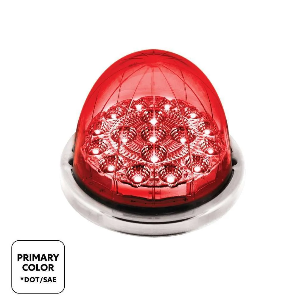 17 LED Watermelon Double Fury Flush Mount Kit – Red & Blue w/Clear Lens