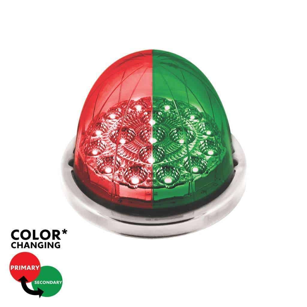 17 LED Watermelon Double Fury Flush Mount Kit – Red & Green w/Clear Lens