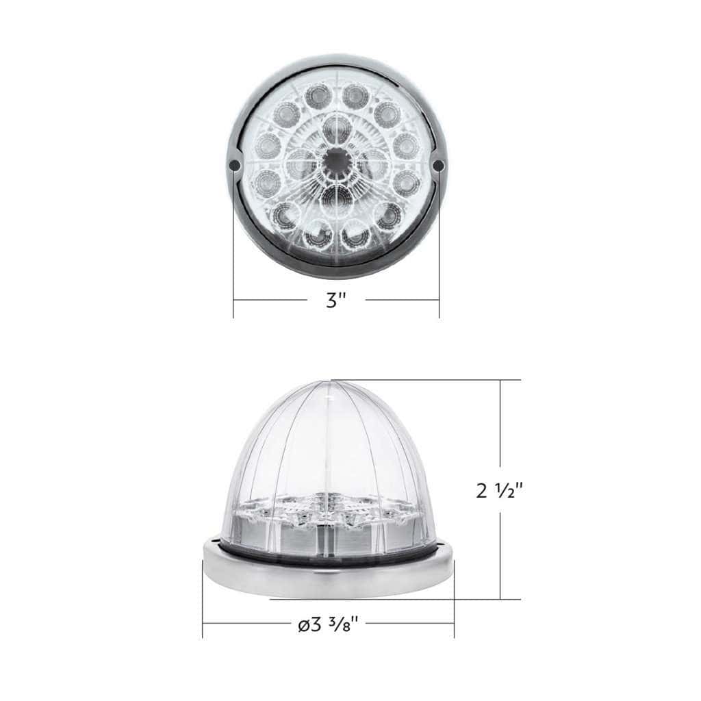 17 Led Watermelon Double Fury Flush Mount Kit – Red &Amp; Green W/Clear Lens 10 17 LED Watermelon Double Fury Flush Mount Kit – Red & Green w/Clear Lens