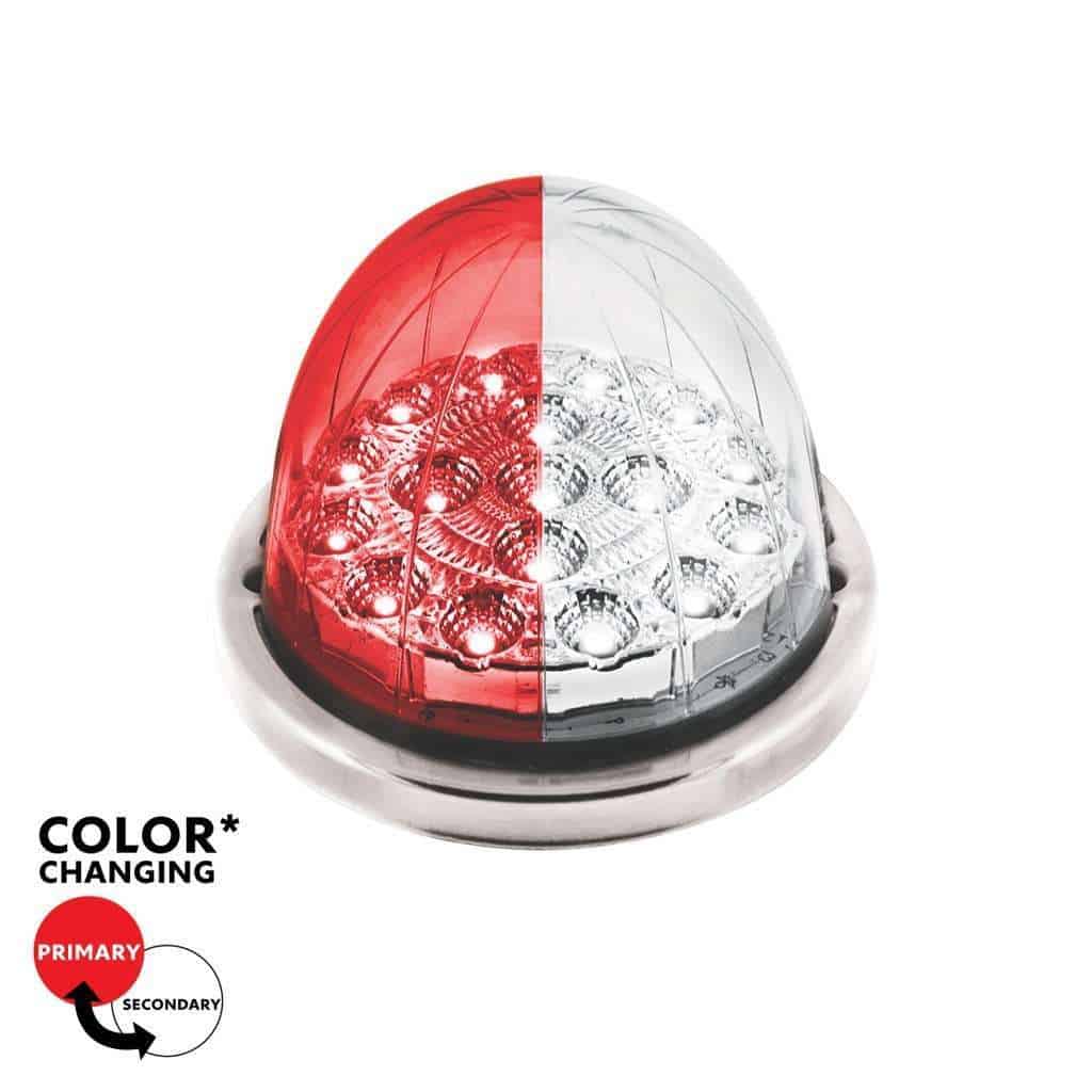 17 LED Watermelon Double Fury Flush Mount Kit – Red & White w/Clear Lens