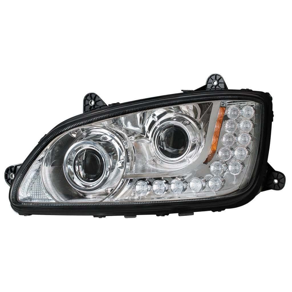 Chrome Projection Headlight Assembly for 2008-2017 Kenworth T660