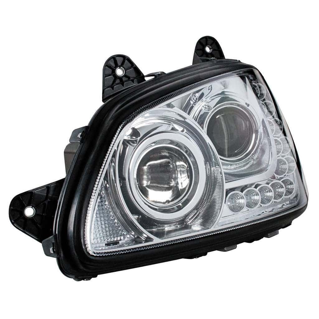 Kenworth T660 Chrome Projector Headlight Assembly (2008–2017) 4 Chrome Projection Headlight Assembly for 2008-2017 Kenworth T660