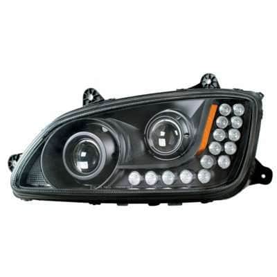 Blackout Projection Headlight Assembly for 2008-2017 Kenworth T660