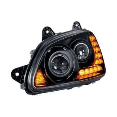 Kenworth T660 Blackout Projector Headlight Assembly (2008–2017) 3 Blackout Projection Headlight Assembly for 2008-2017 Kenworth T660