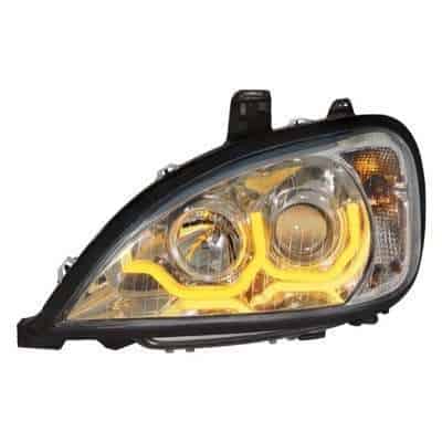 Chrome Projection Headlight With Dual Function Led Light Bar For 2001-2020 Freightliner Columbia 3 Projection Headlight with Dual Function Light Bar for 2001-2020 Freightliner Columbia