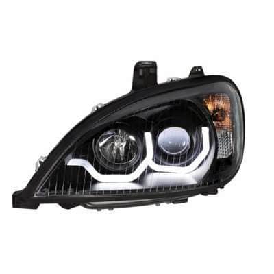 Black Projection Headlight With Led Position Light For 2001-2020 Freightliner Columbia 3 Projection Headlight with LED Position Light for 2001-2020 Freightliner Columbia-Black