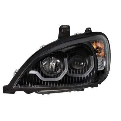 Black Projection Headlight With Led Position Light For 2001-2020 Freightliner Columbia 4 Projection Headlight with LED Position Light for 2001-2020 Freightliner Columbia-Black