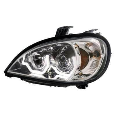Chrome Projection Headlight With LED Position Light for 2001-2020 Freightliner Columbia