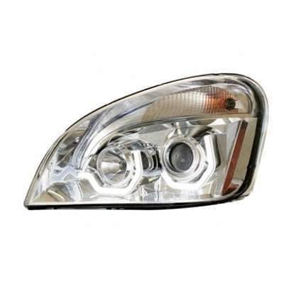 Chrome Projection Headlight With White LED Position Light for 2008-2017 Freightliner Cascadia