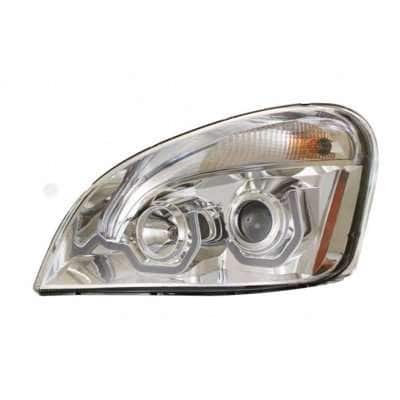 Projection Headlight with White LED Position Light for 2008-2017 Freightliner Cascadia-Chrome