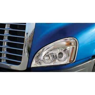 Chrome Projection Headlight With White Led Position Light For 2008-2017 Freightliner Cascadia 4 Projection Headlight with White LED Position Light for 2008-2017 Freightliner Cascadia-Chrome