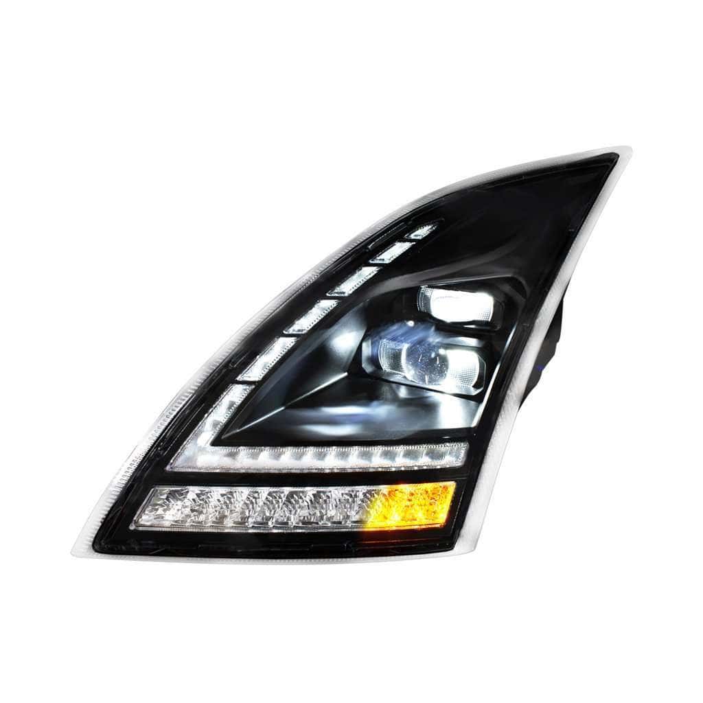 2018–2024 Volvo VNL Blackout LED Headlight – Switchable Sequential Signal