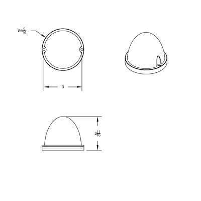 9 Led Dual Function Glolight Flush Mount Kit – Amber 3 9 LED Dual Function GloLight Flush Mount Kit – Amber