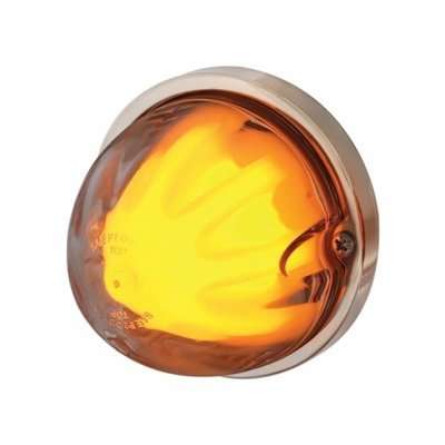 9 LED Dual Function GloLight Flush Mount Kit – Amber w/Clear Lens