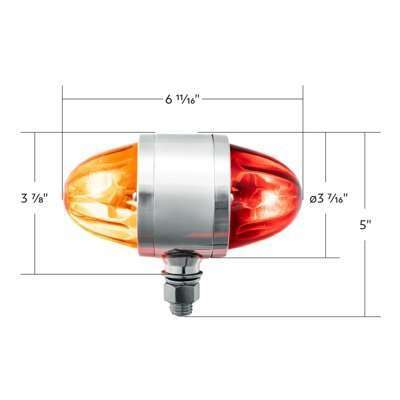 Ultraburst Chrome Double Face Glass Watermelon Light–Amber &Amp; Red 8 UltraBurst Chrome Double Face Glass Watermelon Light–Amber & Red