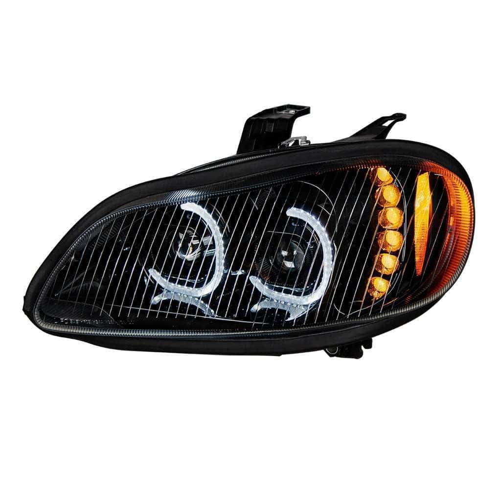 Black Freightliner M2 S2RV LED Headlights 2002–2024