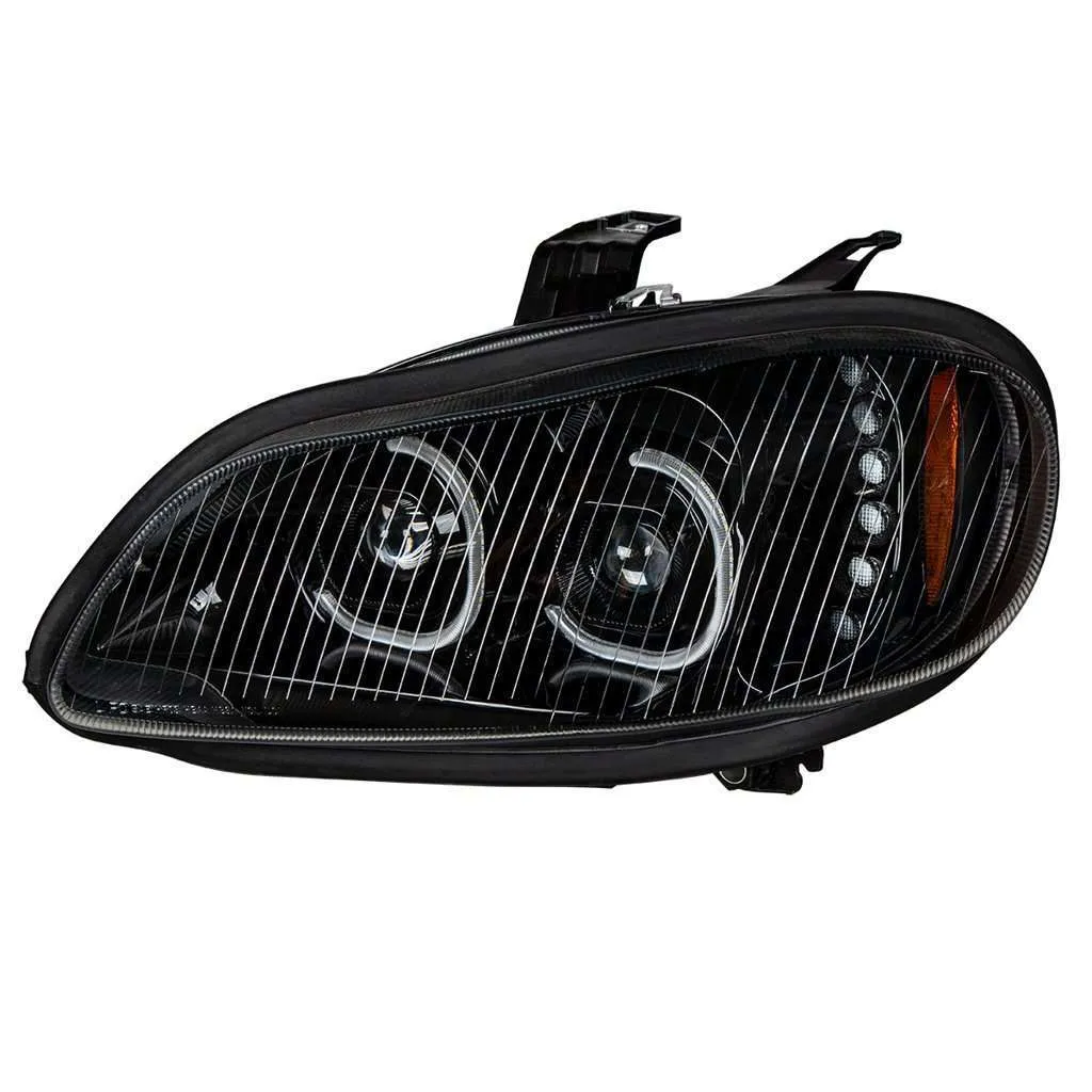 Black Freightliner M2 S2RV LED Headlights 2002–2024