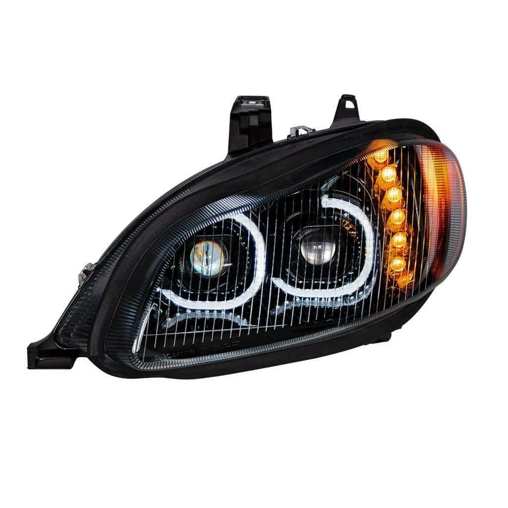 Freightliner M2 S2Rv Led Headlights 2002–2024-Black 6 Black Freightliner M2 S2RV LED Headlights 2002–2024